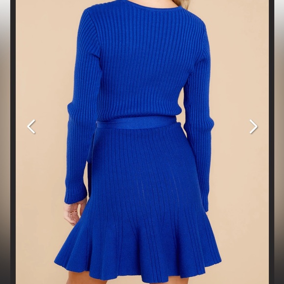 Making Moves Royal Blue Sweater Dress, NWT - Picture 4 of 5